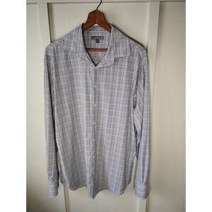 Peter Millar Crown Plaid Long Sleeve Shirt Large Men’s Summer Comfort J3